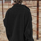 Fashion Women's Zipper Loose Thick Woolen Coat