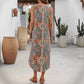 Women's Casual Print Round Neck Sleeveless Dress