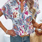 V-neck Painted Color Printing Short Sleeve