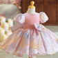 Baby Girl One Year Old Puff Sleeve Birthday Little Girl Princess Dress