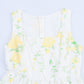 Embroidered Large Swing Square Collar Sleeveless Dress
