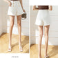 Short de costume taille haute à boutonnage ample en A
