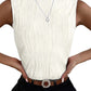 Women's Half Turtleneck Slim Sleeveless Vest