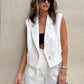 Women's Fashion Casual Solid Color Vest Vest Shorts Set