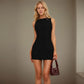 Backless Dress Slim Sleeveless Short Skirt
