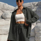 Tatting Cardigan With Shorts Fashion Casual Women's Suit