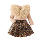 Top Sequin Leopard Print Skirt Two-piece Set