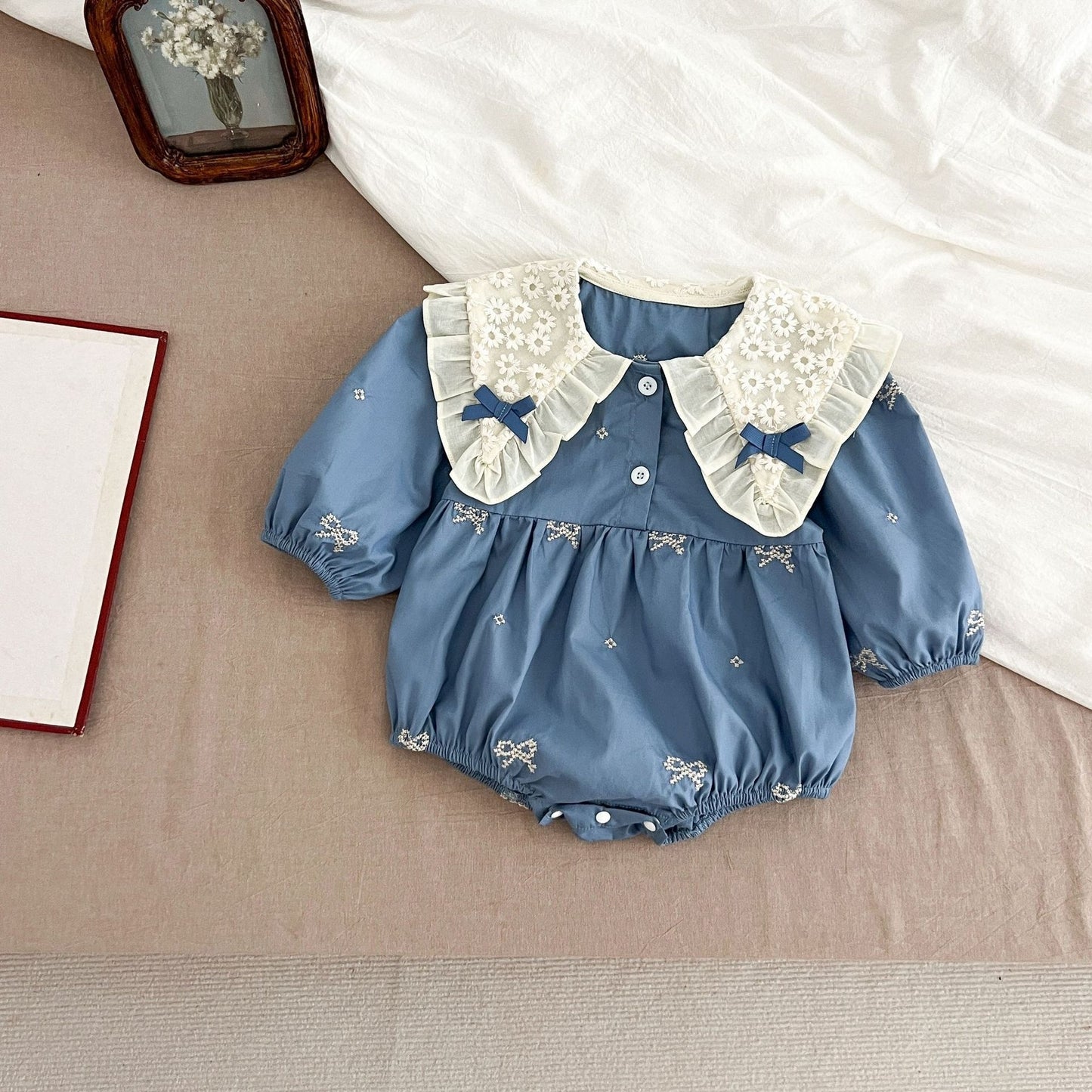 Bowknot Embroidered Baby Girl Princess Dress