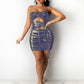 Chest Wrapped Hanging Neck And Buttocks Irregular Dress
