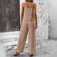 Women's Solid Color Casual Camisole Vest Set