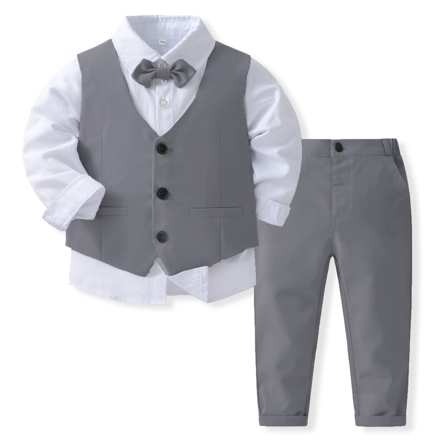 Ensemble gilet à col gentleman pour banquet de bébé