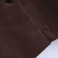 Women's Lapel Single-breasted PU Loose Coat