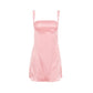 Strap Colored Cut Out Open Back Skirt French Dress Dressed Girl