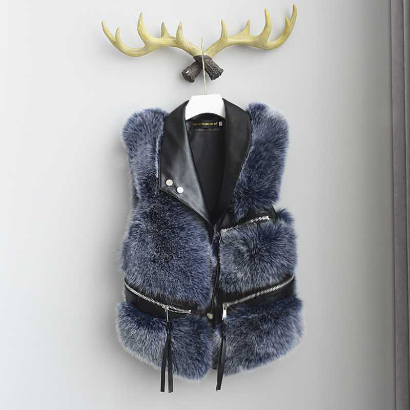 Women's Leather Vest Jacket Winter New Korean Version