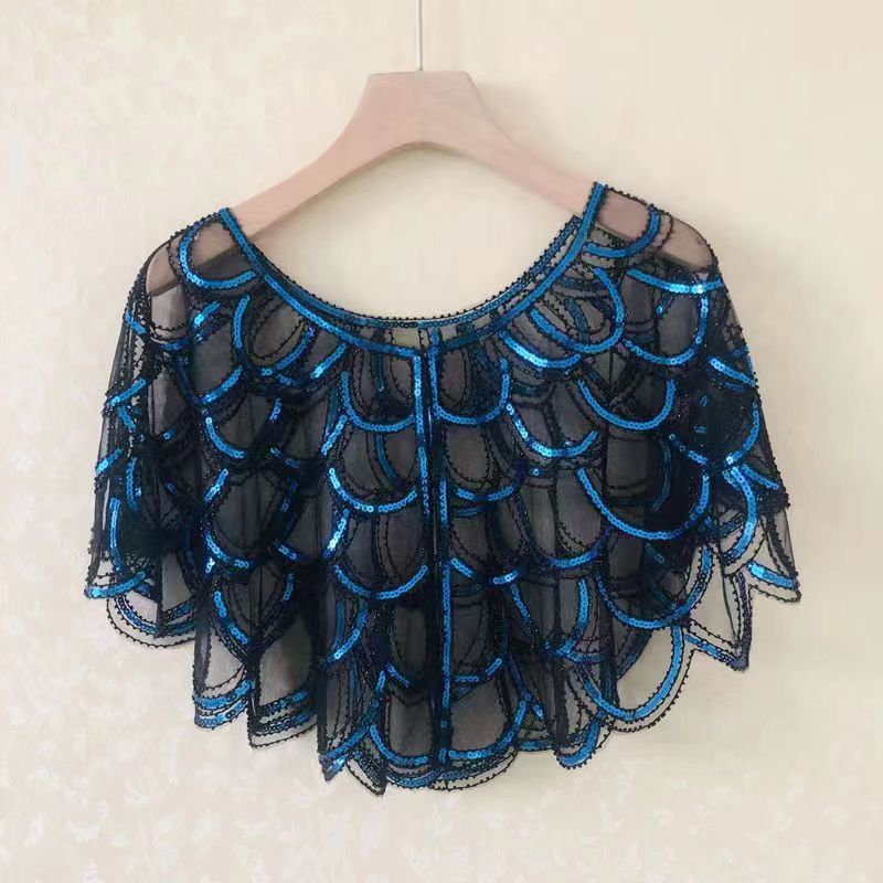 Sun Protection Clothing Sequined Small Coat Shawl All Match Dress Top Mesh Waistcoat