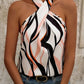 Tropical Plant Printed Women's Tight Fitting Vest