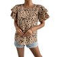 Women's Casual Loose Print Polka Dot Pullover Top