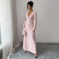 Deep V Long Sleeve Dress Women