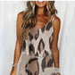Printed Leopard V-Neck Slip Dress