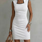 Comfortable Solid-Colored Sleeveless Dress
