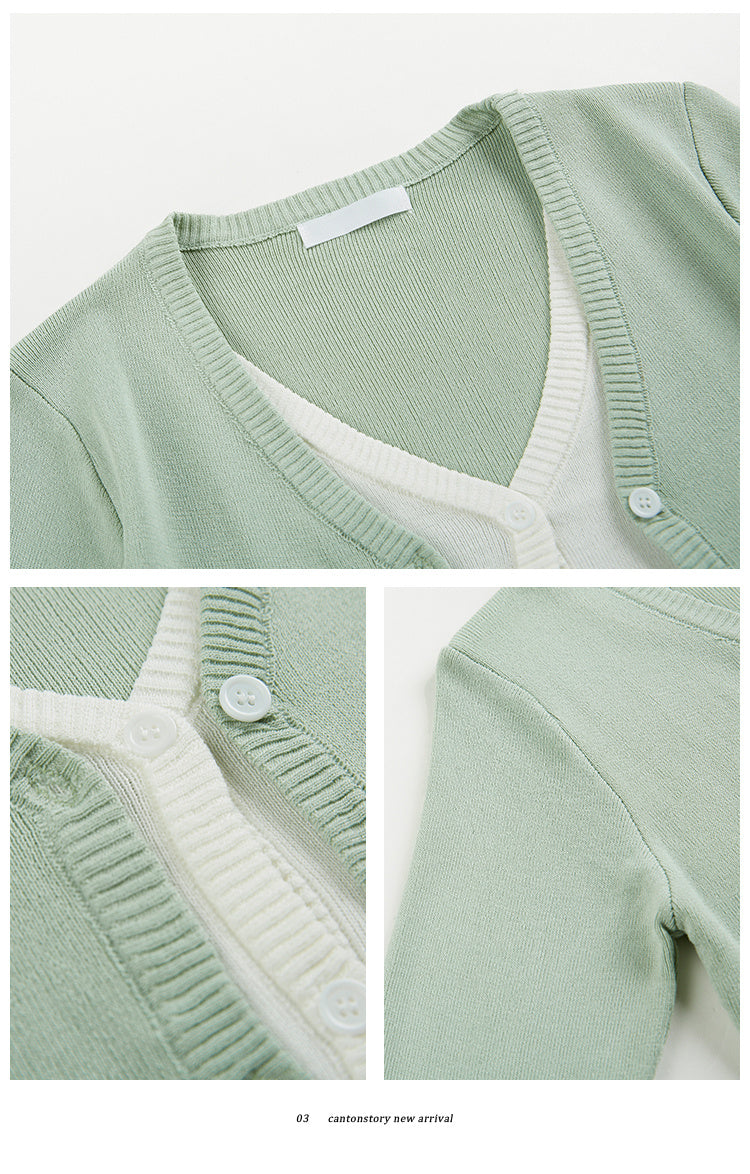 Women's Fashion V Neck Cardigan Knitted Jacket