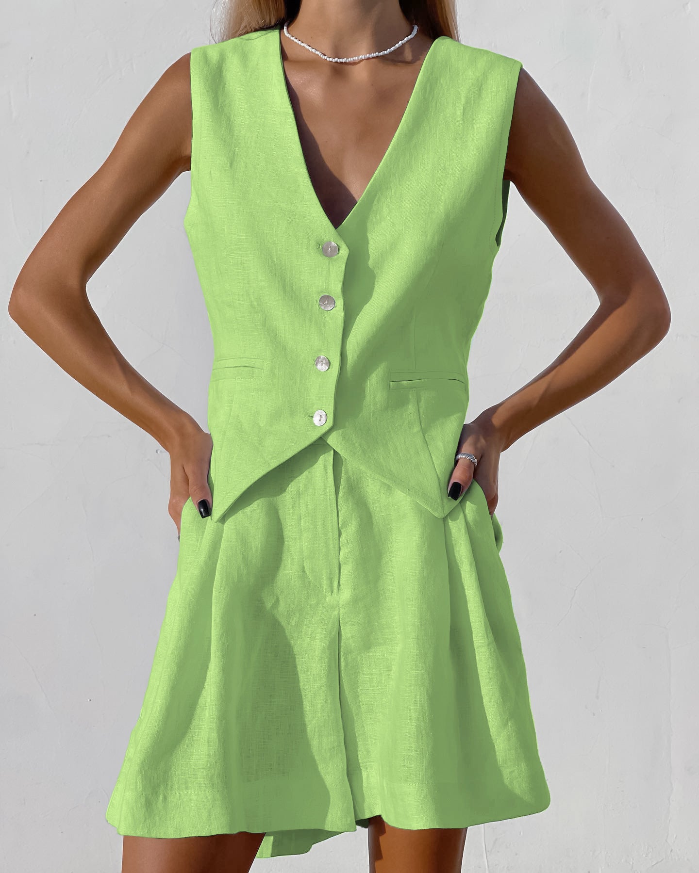 Women's Fashion Temperament Leisure Suit Vest Suit