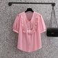 Ladies Irregular High Waist Pleated Skirt Suit