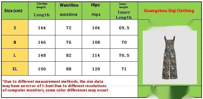 Cross-border Floral Print Button Wide Leg Jumpsuit Sale In Stock