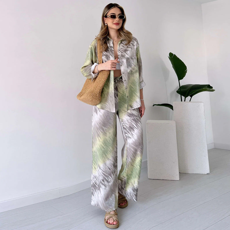 Ensemble décontracté à la mode européenne et américaine avec pantalon large