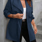 Drawstring Large Lapel Mid-length Trench Coat