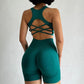 Quick-drying Sports Suit Women's Seamless Yoga Suit Yoga Clothes Shorts Two-piece Set