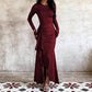 Women's Fashion Flounce Long Sleeve Dress