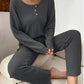 Solid Color Fashion Casual Long Sleeve Pants Two-piece Set