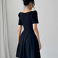French-style Spring Women's Dress With A Square Neckline Design