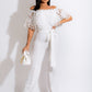 Standard Size Ruffles Off-the-shoulder Jumpsuit