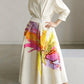 Bohemian-style Celebrity-inspired Printed Long-sleeve Dress For A Chic Getaway Look
