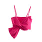 Women's Fashion Bow Trim Short Top Tube Strap