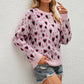 Collision Love Knit Crew Neck Pullover Sweater Women
