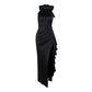 Individualized Lace-trimmed Split Dress