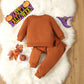 Ensemble deux pièces sweat-shirt décontracté à manches longues et motif grimace d'Halloween