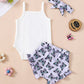 Baby Girl's Rompers Crawling Suit Printed Butterfly Two-piece Set