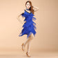 Fitness Performance Tassel Latin Dance Skirt Dress