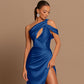 Asymmetrical-slit Formal Dress
