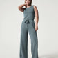 Combinaison pantalon à lacets tendance pour femme