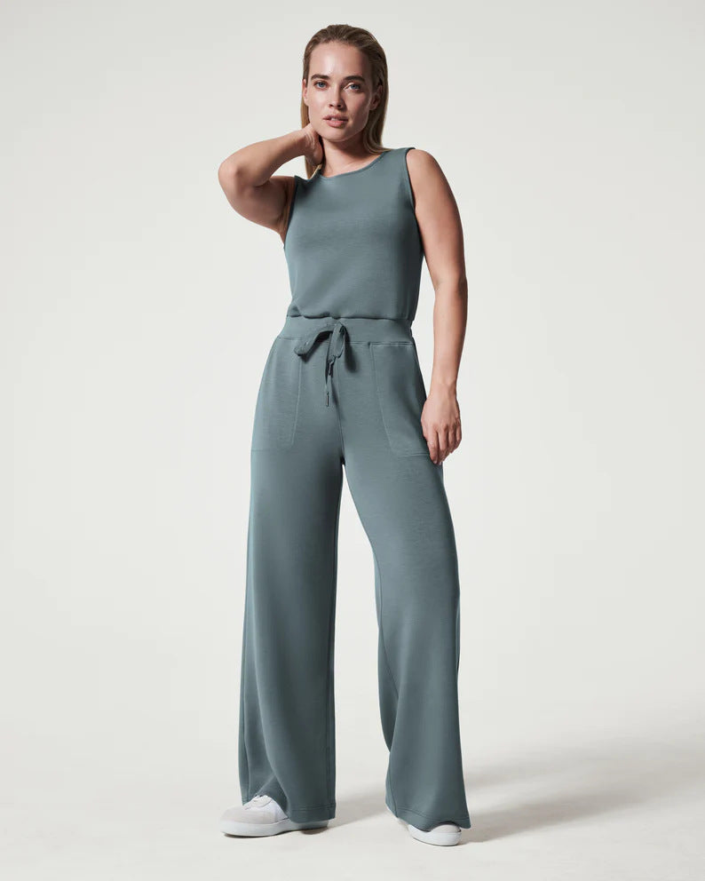 Combinaison pantalon à lacets tendance pour femme