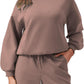 Women's Long-sleeve And Shorts Casual Sportswear Set