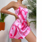 Female Simplicity Backless Satin Suspender Dress
