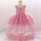 New Children's Sleeveless Mesh Long Dress