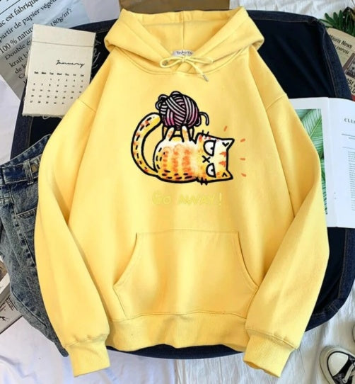 Pull à capuche à motif de personnalité créative