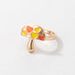 Cute Cartoon Dripping Oil Ins Wind Color Multi-element Single Ring